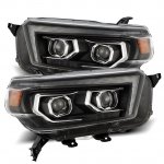 2012 Toyota 4Runner Black Projector Headlights LED DRL Signal