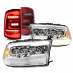2012 Dodge Ram LED Quad Projector Headlights LED Tail Lights