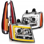 Chevy Suburban 2007-2014 Switchback DRL Projector Headlights Full LED Tail Lights Conversion