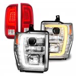 2010 Ford F250 Super Duty Switchback DRL Projector Headlights LED Tail Lights