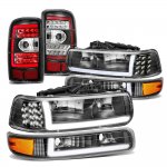 Chevy Tahoe 2000-2006 Black DRL Headlights LED Signals LED Tail Lights