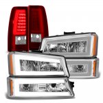 Chevy Silverado 2500 2003-2004 Tube LED DRL Headlights Tail Lights
