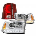 Dodge Ram 2500 2010-2018 Premium DRL Projector Headlights Custom LED Tail Lights
