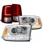 Dodge Ram 2009-2018 Premium DRL Projector Headlights LED Tail Lights