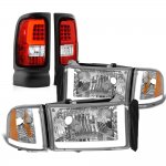 2000 Dodge Ram 2500 DRL Headlights Corner Lights LED Tail Lights