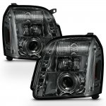 GMC Yukon Denali 2007-2014 Smoked Halo Projector Headlights with LED
