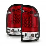 Toyota Tacoma 1995-2000 Red and Clear LED Tail Lights