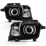 Chevy Camaro 2010-2013 Black Projector Headlights Halo