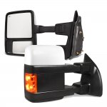 Ford F450 Super Duty 2008-2016 White Towing Mirrors Power Heated Signal Lights