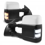 Ford F450 Super Duty 2008-2016 White Tow Mirrors Switchback LED Sequential Signal