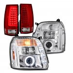 2010 GMC Yukon XL Denali Halo Projector Headlights Tube LED Tail Lights