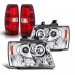 2011 Chevy Avalanche Halo Projector Headlights LED Tail Lights