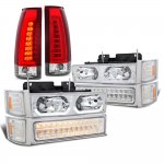 1997 Chevy Silverado LED DRL Headlights Bumper Lights Tail Lights