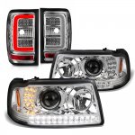2001 Ford Ranger Clear LED Signals Projector Headlights Tail Lights