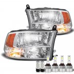 Dodge Ram 2009-2018 LED Quad Headlight Bulbs Set Complete Kit