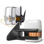 2007 Toyota Tundra White Power Folding Tow Mirrors LED Lights