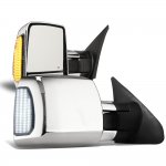 Toyota Sequoia 2008-2021 Chrome Towing Mirrors Smoked Switchback LED Sequential Signal