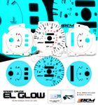 Honda Civic DX 1992-1995 Reverse Glow Gauge Cluster Face Kit