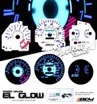 Honda Civic EX 1992-1995 Reverse Glow Gauge Cluster Face Kit
