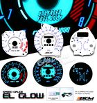 1992 Mazda MX3 Reverse Glow Gauge Cluster Face Kit
