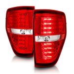 2010 Ford F150 Red and Clear LED Tail Lights
