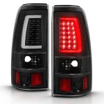 2003 Chevy Silverado 2500HD Black Tube LED Tail Lights