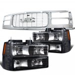 GMC Sierra 2500 1988-1993 Chrome Grille Black Headlights Conversion GMC Sierra 2500 1988-1993 Chrome Grille Black Headlights Conversion