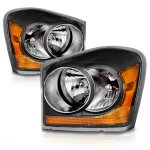 Dodge Durango 2004-2006 Black Euro Headlights Dodge Durango 2004-2006 Black Euro Headlights