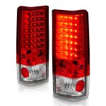 GMC Safari 1985-2005 Red and Clear LED Tail Lights
