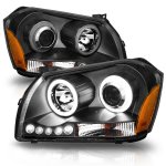 Dodge Magnum 2005-2007 Projector Headlights Black Halo LED