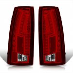 GMC Jimmy 1992-1994 LED Tail Lights Red Clear