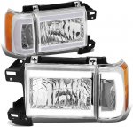 1989 Ford F350 LED Tube DRL Headlights