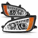 2008 Kenworth T170 Clear Projector Headlights LED DRL