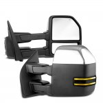 1999 Ford F350 Super Duty Chrome New Towing Mirrors Smoked LED Lights Power Heated