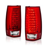 GMC Yukon Denali 2007-2013 Red and Clear LED Tail Lights