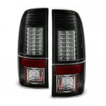 2013 Ford F350 Super Duty Black LED Tail Lights