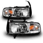 Dodge Ram 2500 1994-2002 Crystal Headlights Chrome LED
