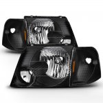 Ford Explorer 2002-2005 Black Headlights and Signal Lights