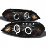 2012 Chevy Impala Black Dual Halo Projector Headlights with LED