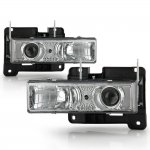 Chevy 1500 Pickup 1988-1998 Clear Projector Headlights