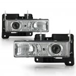 1993 Chevy 3500 Pickup Clear Projector Headlights
