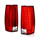 2013 GMC Yukon Denali Red and Clear LED Tail Lights