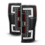 2019 Ford F250 Black Tube LED Tail Lights