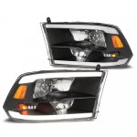 2010 Dodge Ram Black LED DRL Headlights