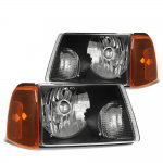 Ford Ranger 2001-2011 Black Headlights and Corner Lights