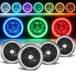 1983 BMW 5 Series Color LED Halo Black Sealed Beam Headlight Conversion Remote
