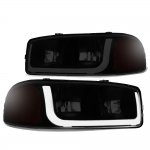 2001 GMC Sierra 2500HD Black Smoked LED DRL Headlights