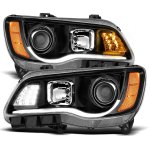 Chrysler 300 2011-2014 Black DRL Projector Headlights