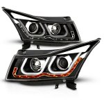 Chevy Cruze 2010-2015 Black Projector Headlights LED DRL