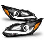 Ford Focus 2012-2014 Black Projector Headlights LED DRL